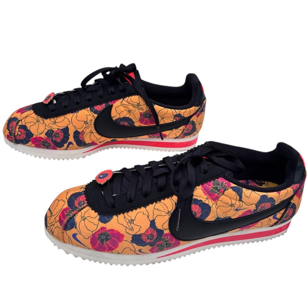 Nike Cortez 'Gold Floral' Sneakers Women's Size 10 - Picture 3 of 8